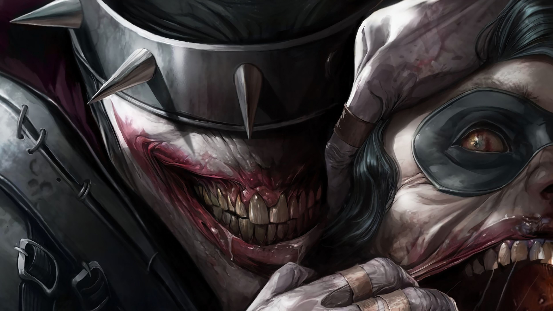 L'horrible Batman qui rit, torturant un de ses Dark Robin.