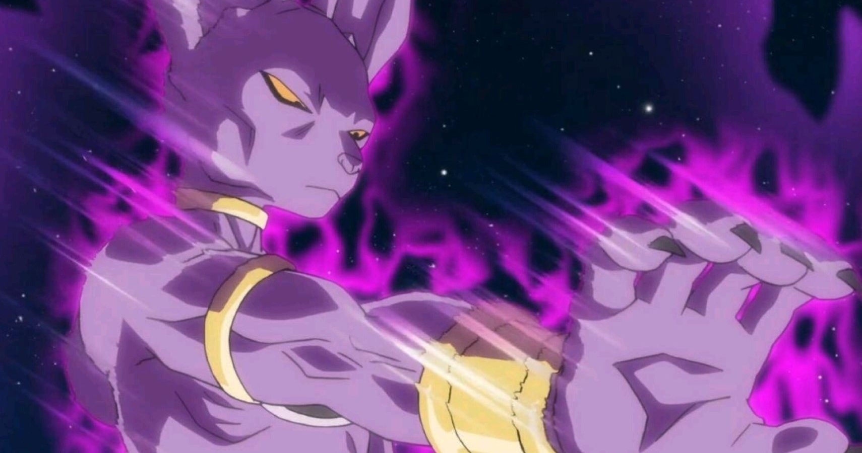Attaque de Beerus, le Dieu de la Destruction.
