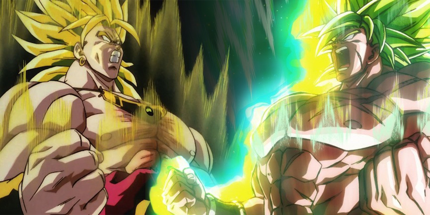 Broly dans Dragon Ball Z face à Broly dans Dragon Ball Super.