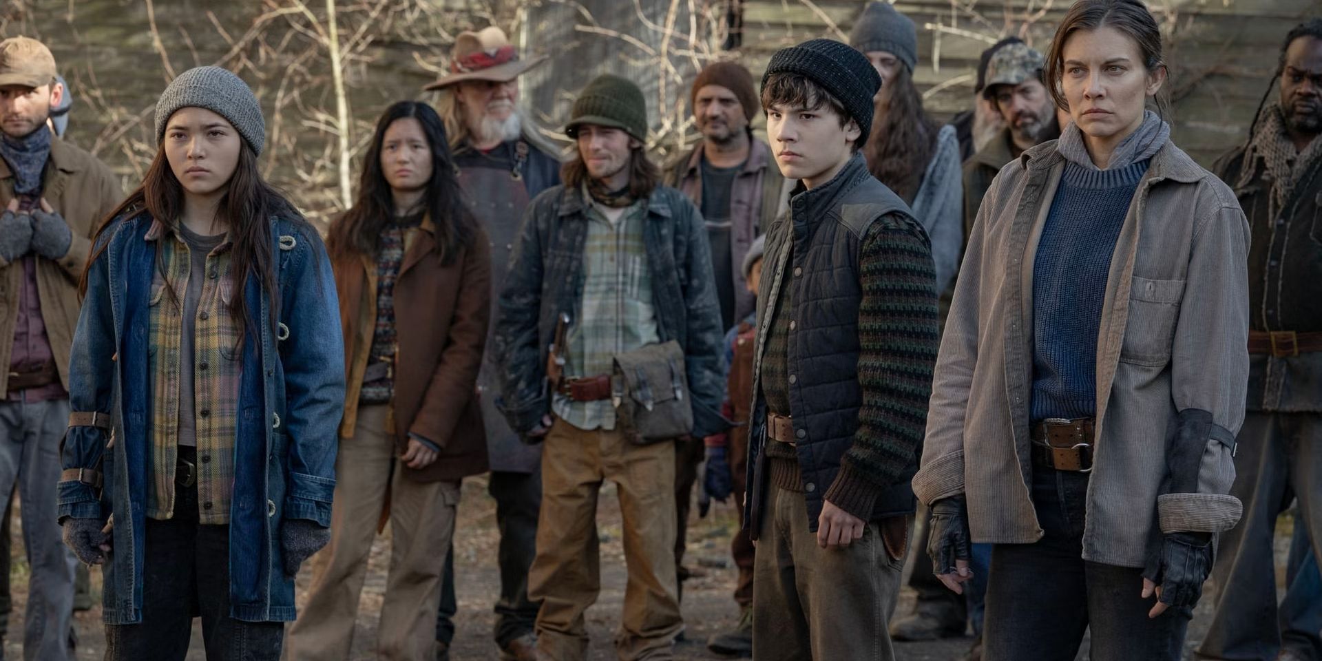 Ginny, Hershel et Maggie dans The Walking Dead: Dead City, saison 2.