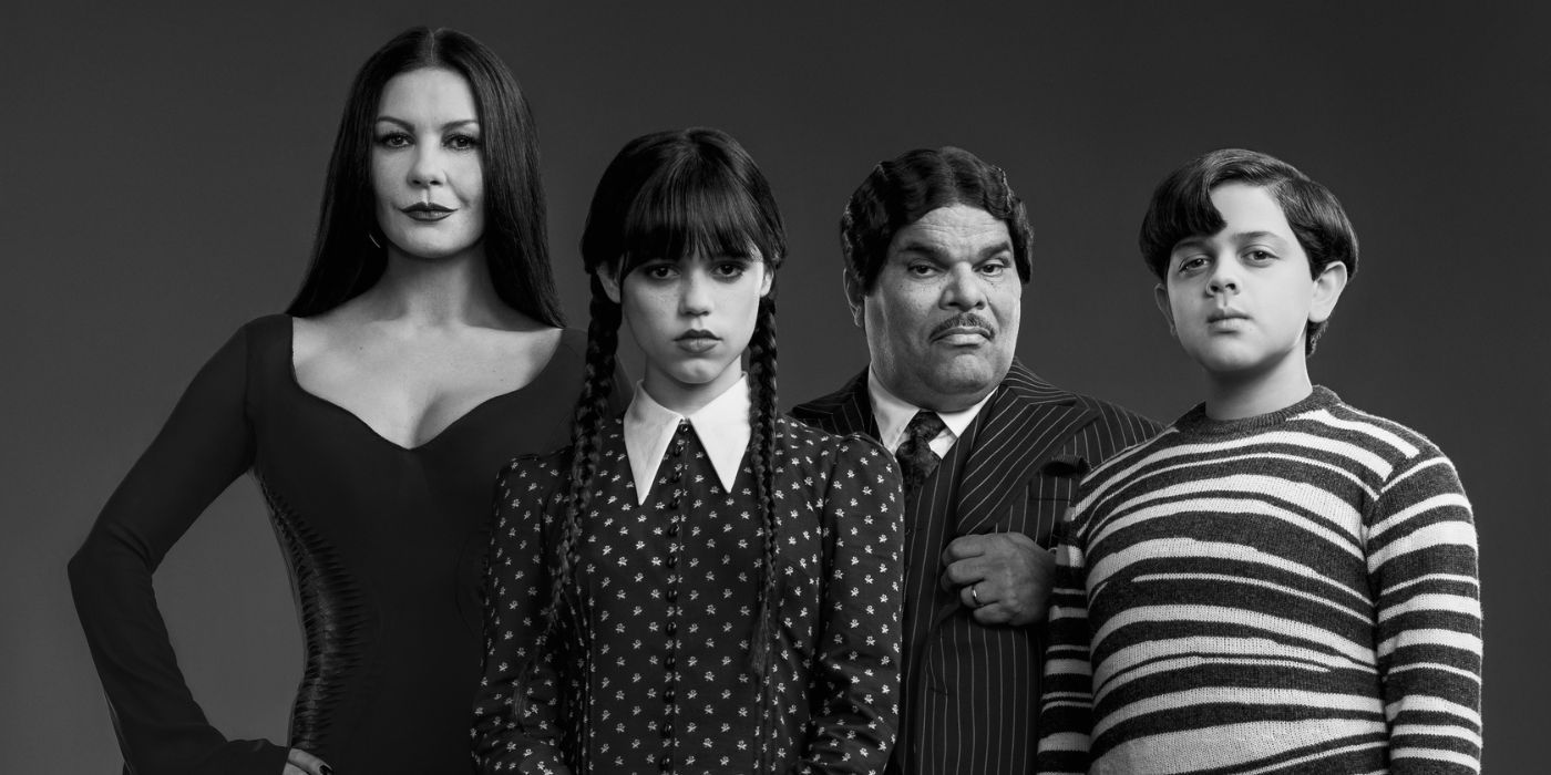 La famille Addams dans la série Netflix Mercredi (Wednesday).