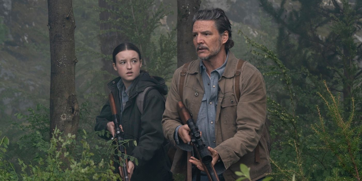 Pedro Pascal et Bella Ramsey dans The Last of Us, saison 2, épisode 6.