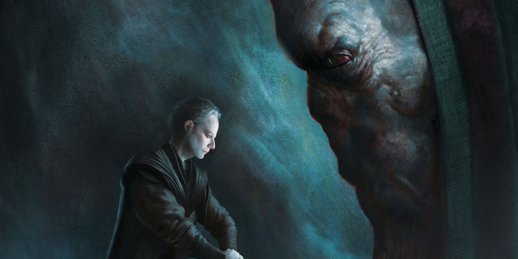 Dark Plagueis et son apprenti Palpatine, avant qu'il ne devienne Dark Sidious.