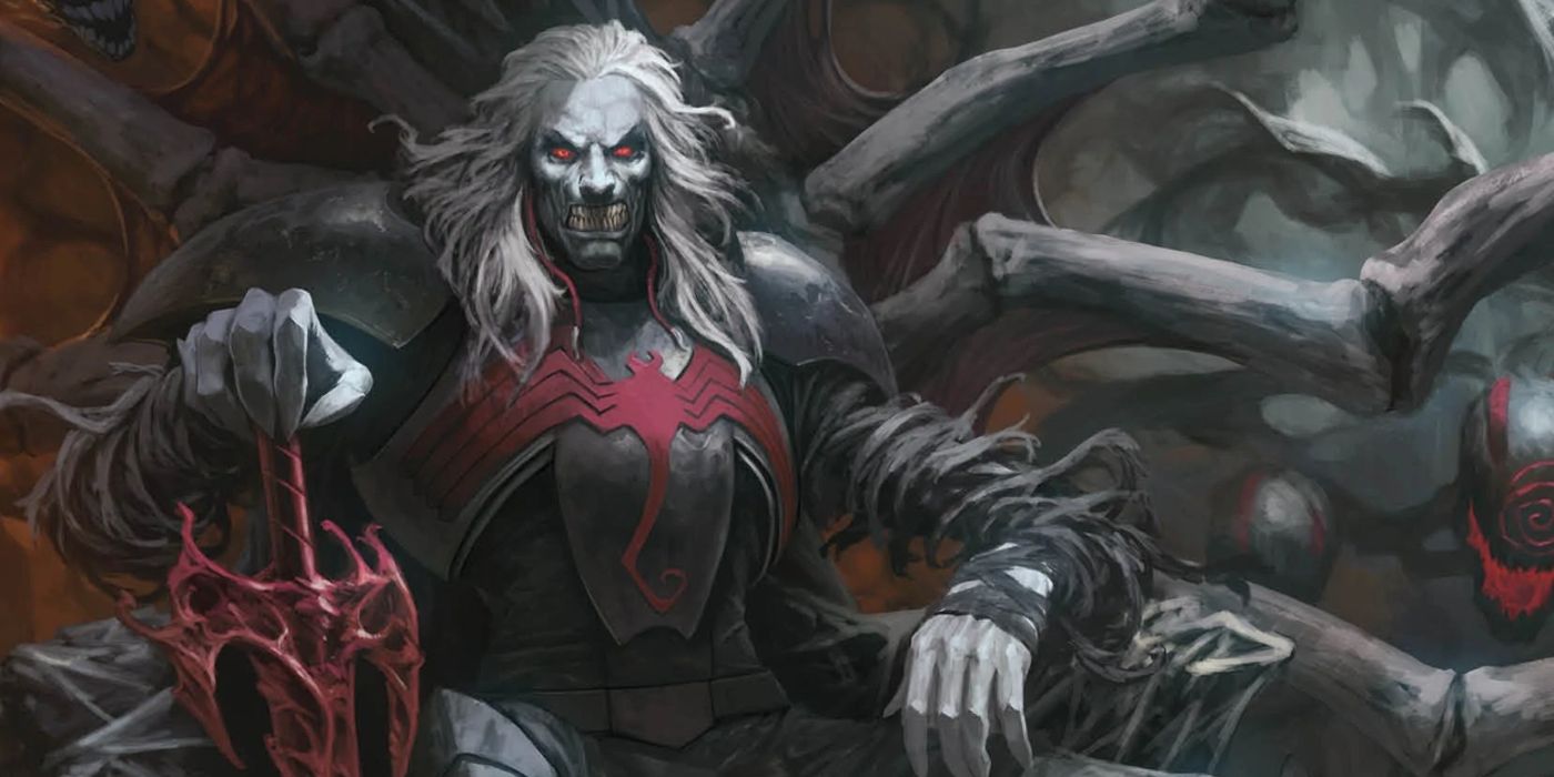 Knull sur son trône.