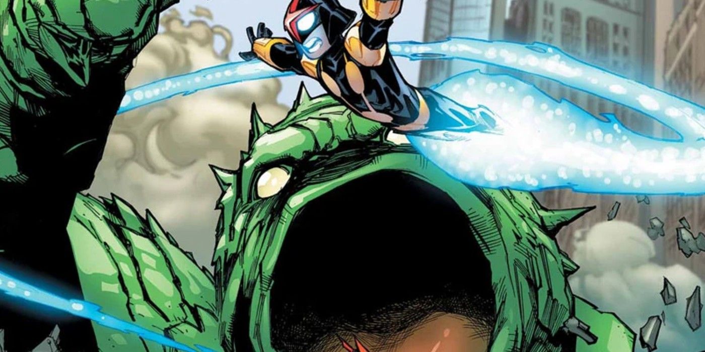 Giganto vs Nova dans les comics Marvel.