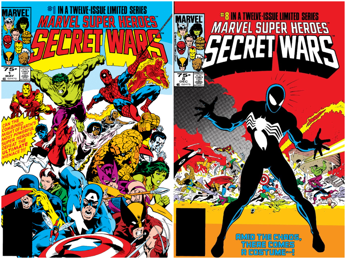 Secret Wars, premier grand crossover de Marvel, créé par Jim Shooter.