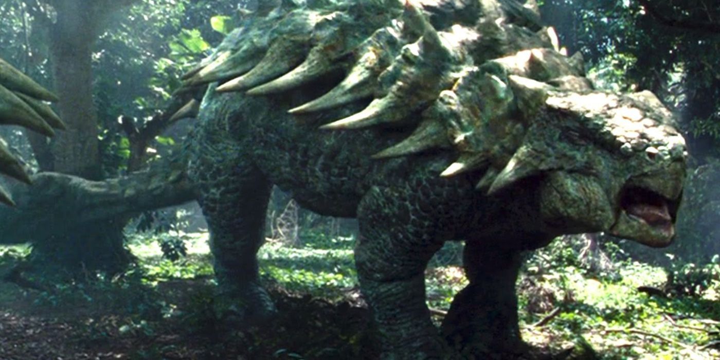 Un Ankylosaure dans Jurassic World : Renaissance.