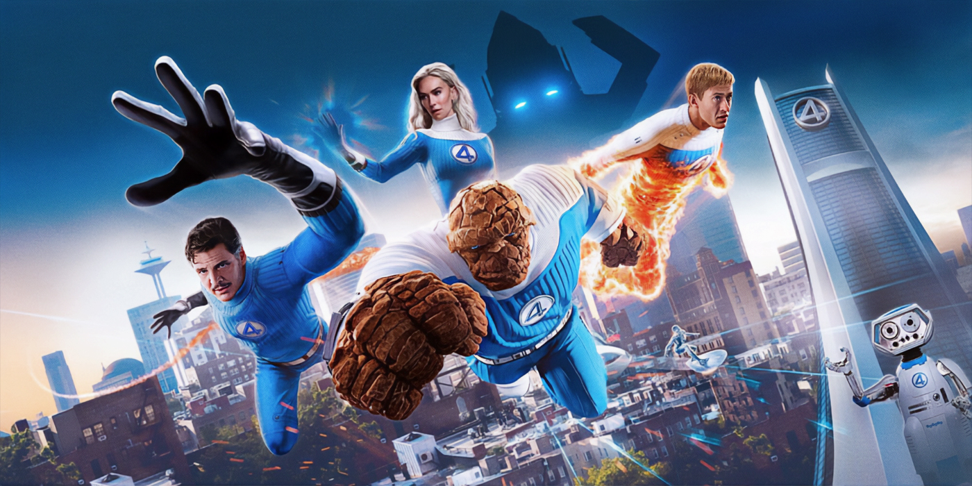 Reed Richards, Sue Storm, Johnny Storm et Ben Grimm sont Les Quatre Fantastiques : Premiers Pas.