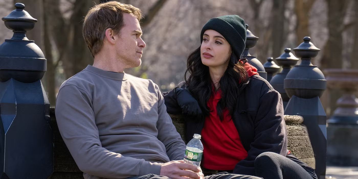 Dexter (Michael C. Hall) et Lady Vengeance (Krysten Ritter) dans la saison 1 de Dexter: Resurrection.