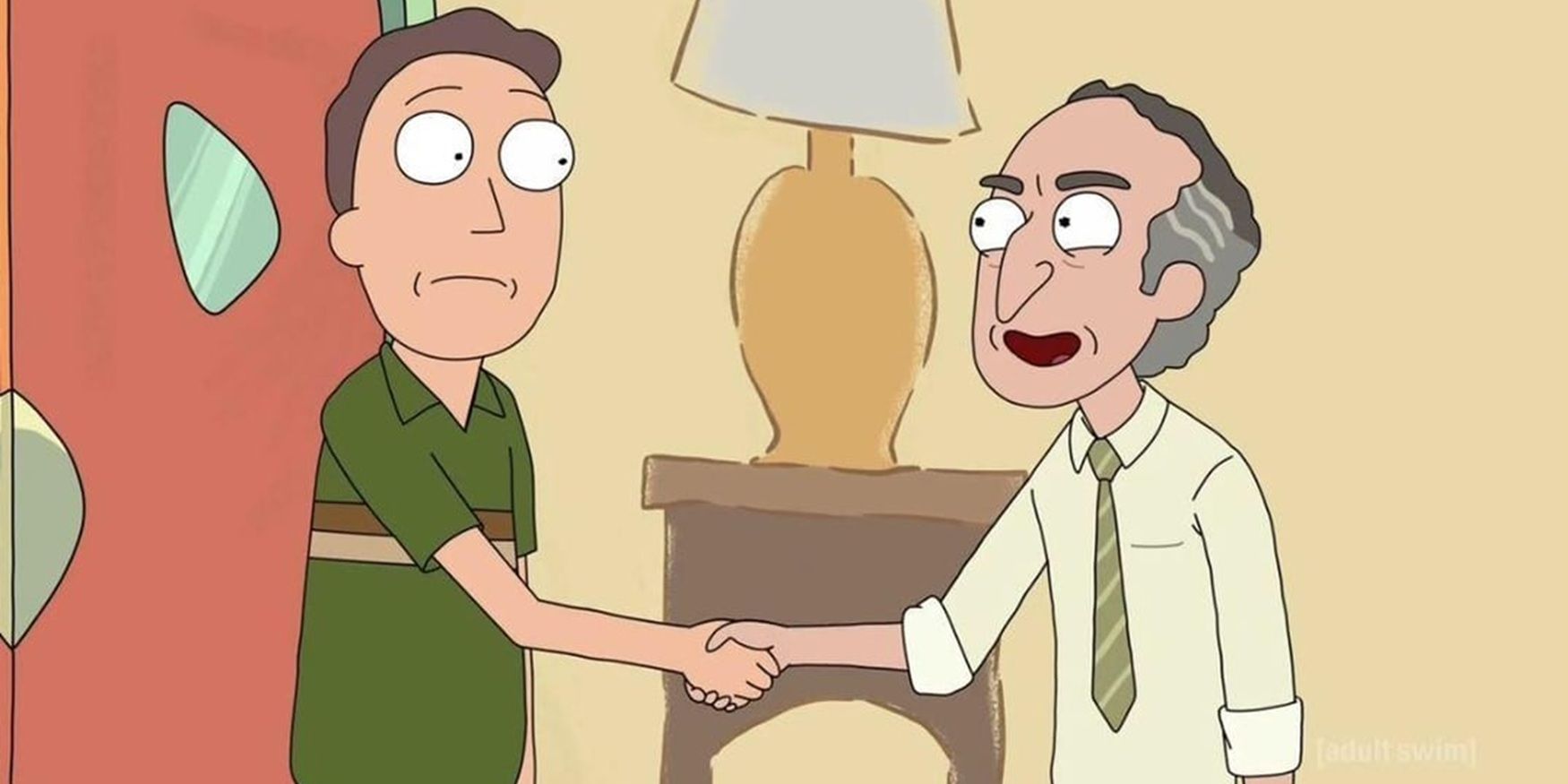 Jerry rencontre Paul Fleishman dans la saison 8 de Rick et Morty.