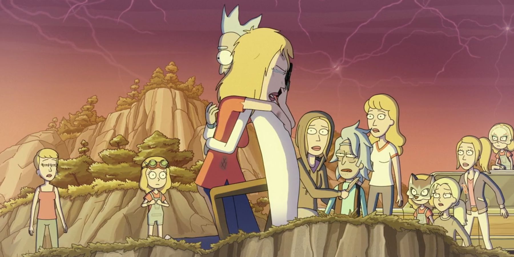 Rick et Beth, dans l'épisode final de Rick et Morty.