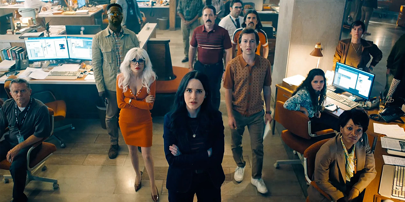 La rédaction du Daily Planet, avec Lois Lane et Jimmy Olsen.