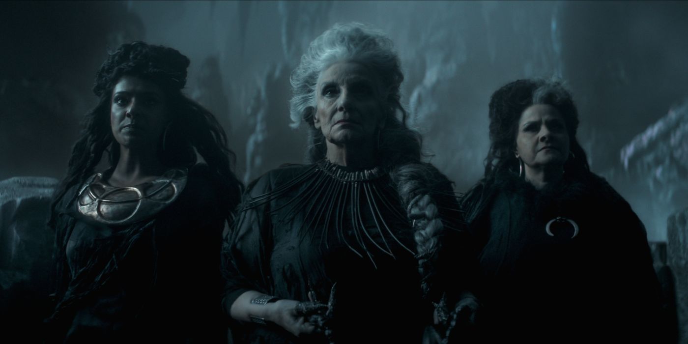 Les Furies dans la série Sandman sur Netflix.