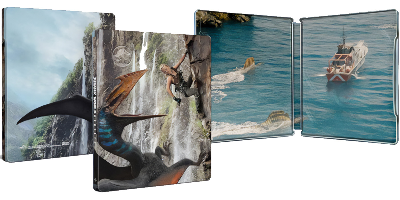 Édition Steelbook Blu-ray 4k Ultra-HD du film Jurassic World : Renaissance.