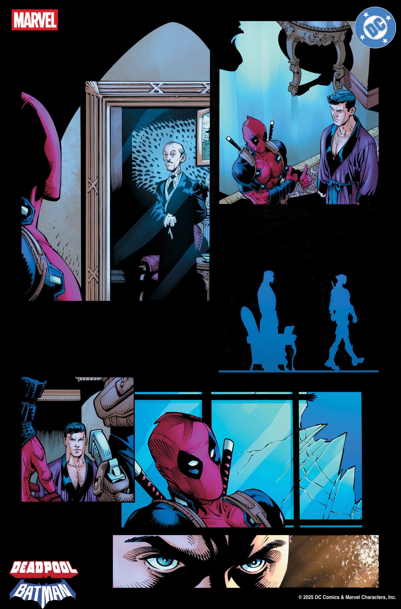 Page 2 de Deadpool/Batman #1.