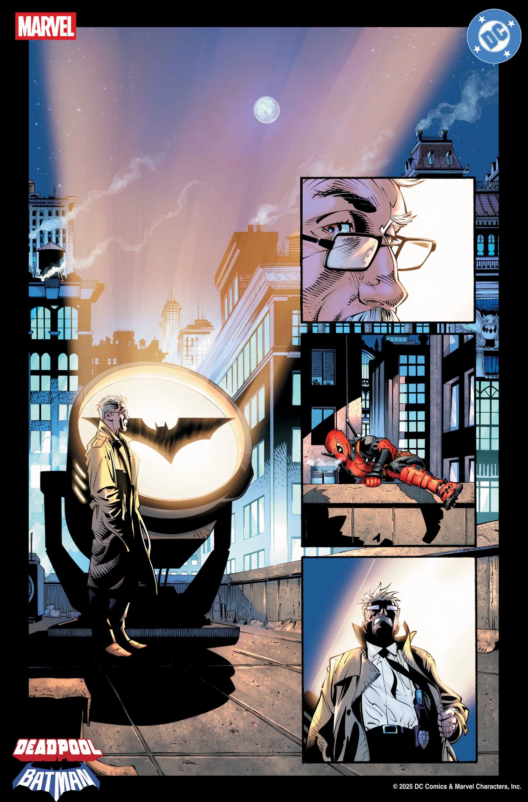 Page 3 de Deadpool/Batman #1.
