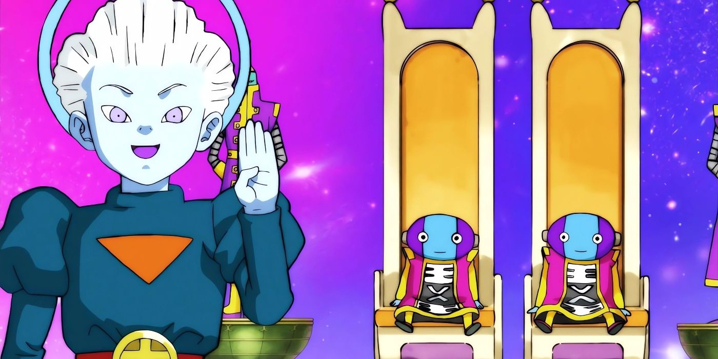 Le Grand Prêtre et Zeno dans Dragon Ball Super.