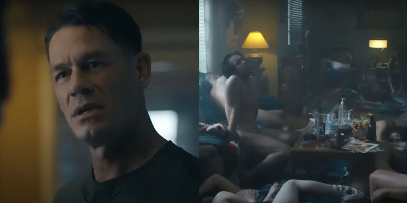 L'orgie dans l'épisode 1 de la saison 2 de Peacemaker.