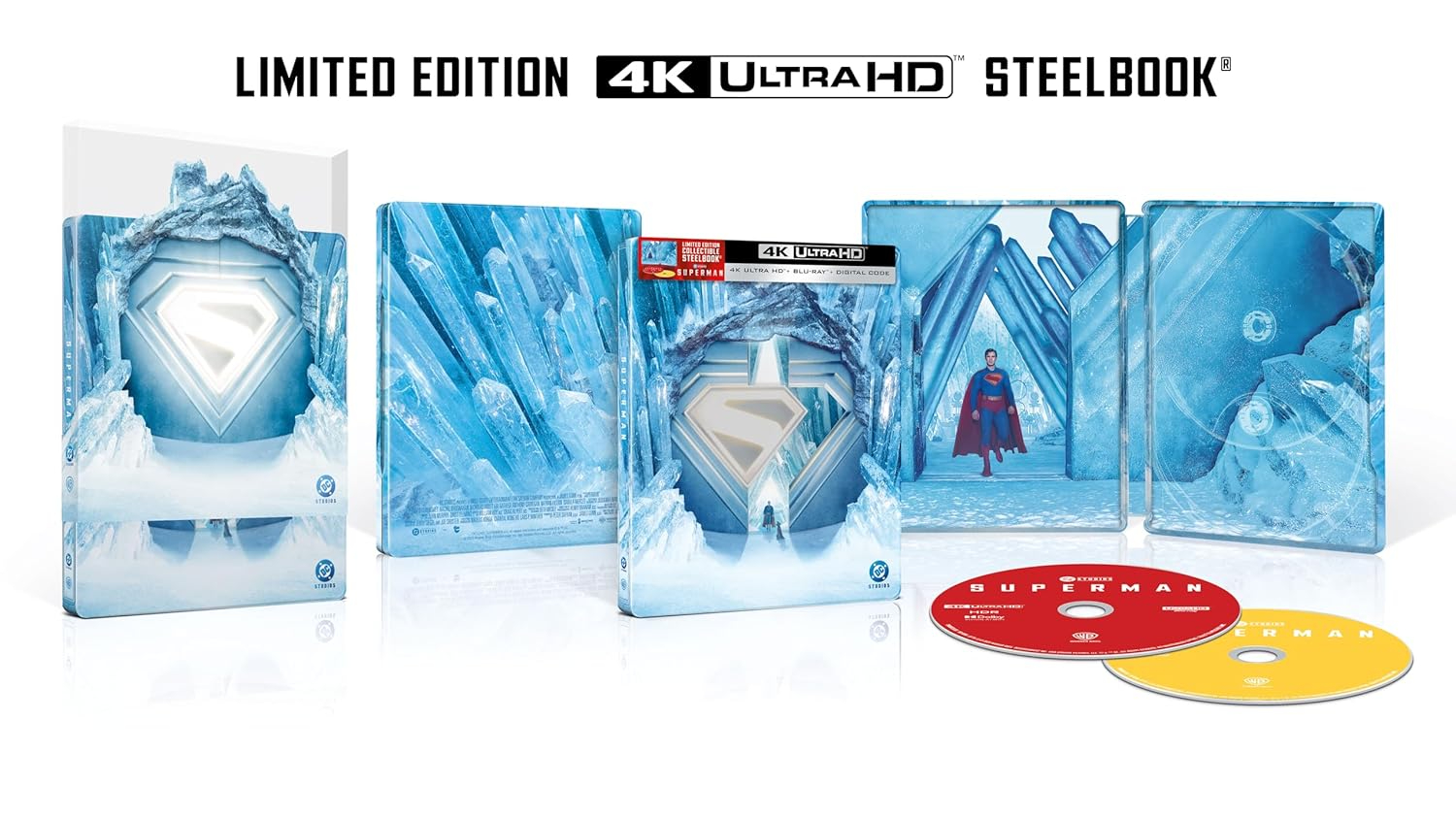 La version Blu-ray Steelbook de Superman (2025).