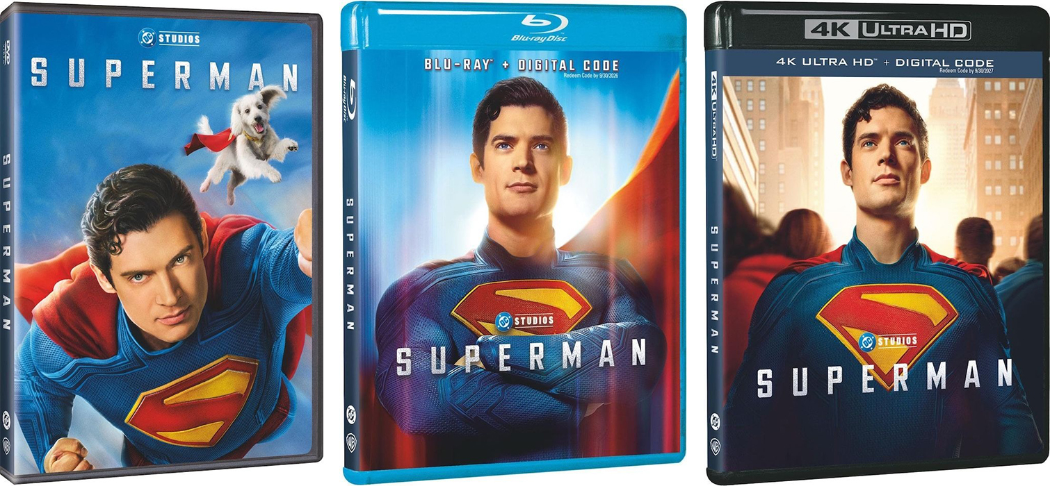 Superman (2025) version DVD, Blu-ray et 4k ultraHD.