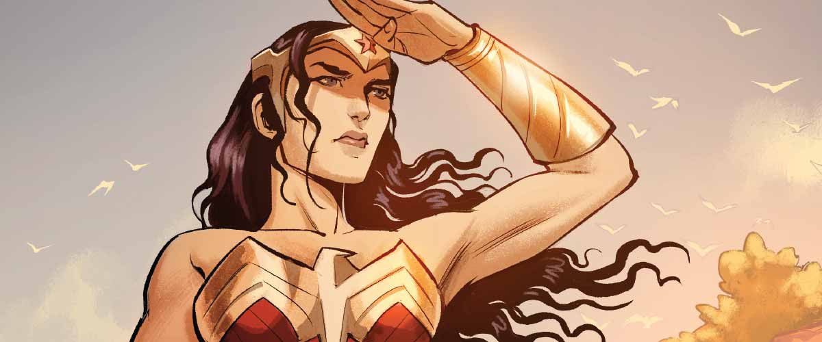 Wonder Woman dessinée par Miki Montlló pour Wonder Woman/Harley Quinn – La Souffrance et le Don.