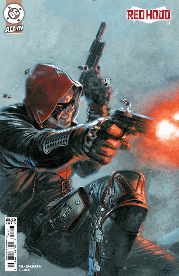 Couverture variante de Gabriele Dell'Otto de Red Hood #1 (DC Comics).
