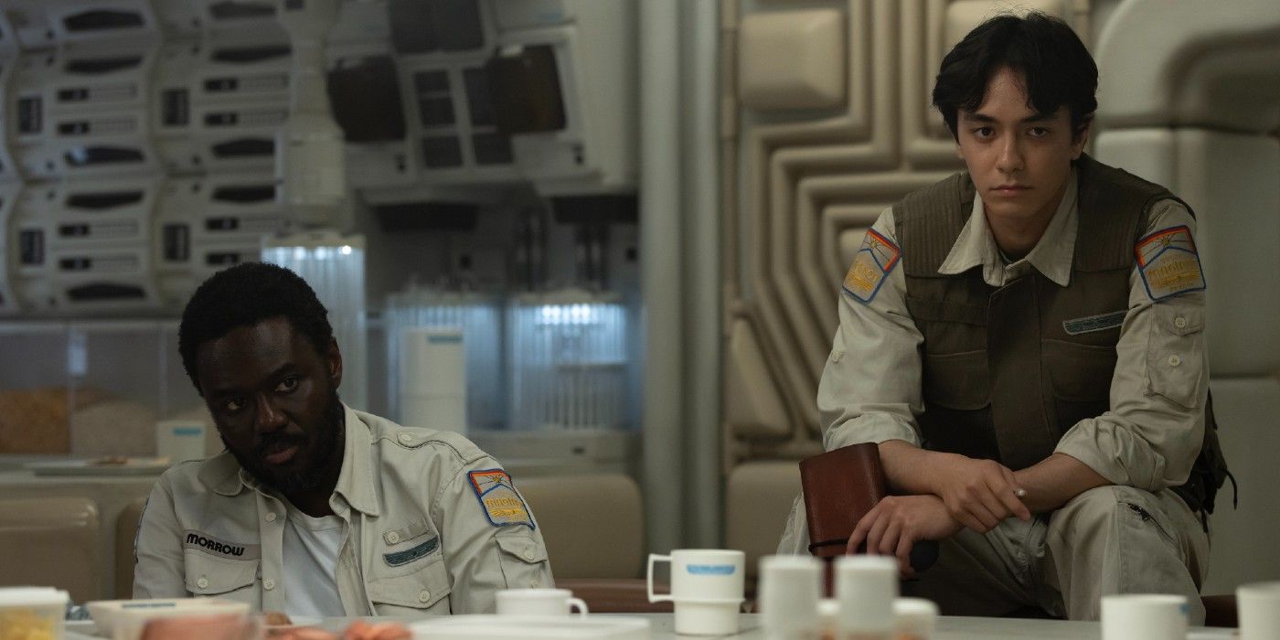Morrow (Babou Ceesay) et Clem (Tom Moya) dans Alien: Earth.