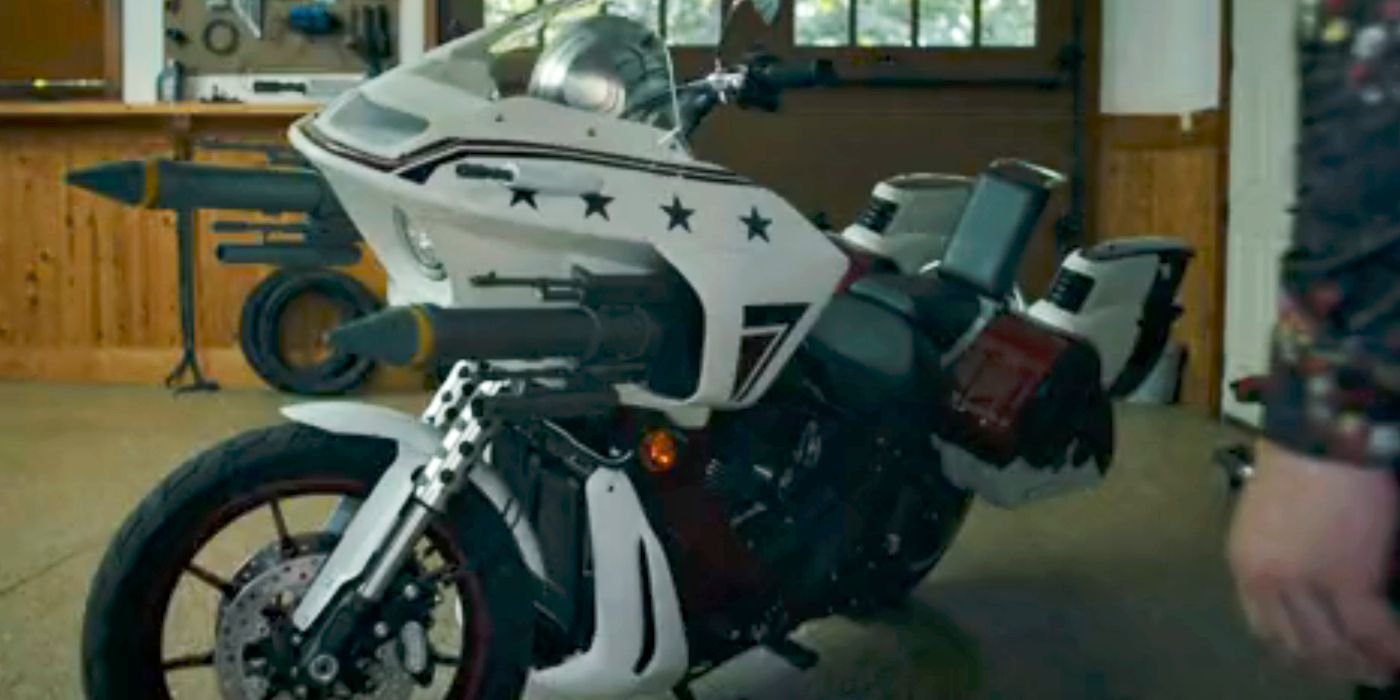 Le fameux Peace-Cycle, la moto de Peacemaker.