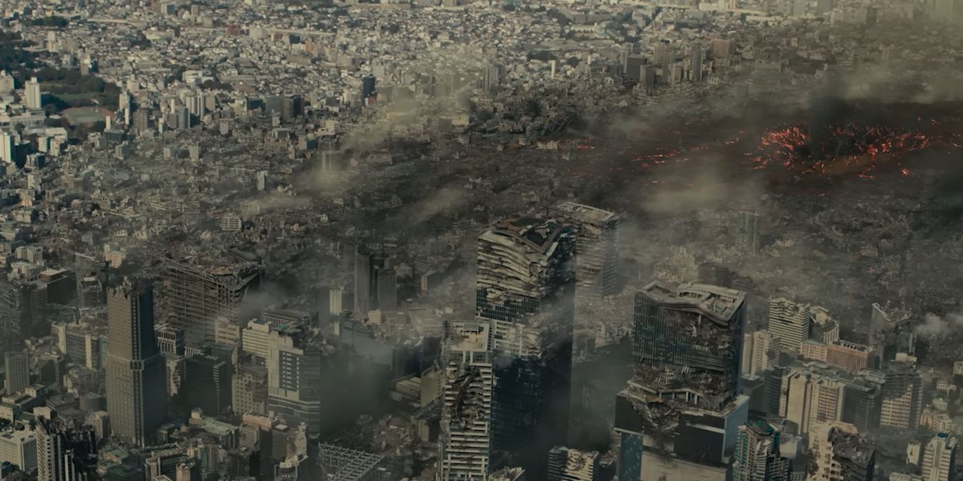 La ville de Shibuya détruite dans Alice in Borderland.