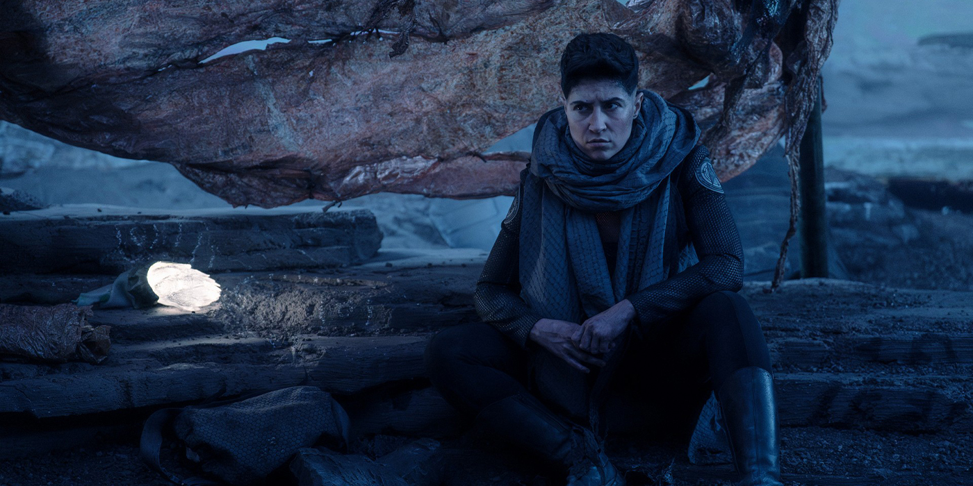 Melissa Navia dans le rôle d'Ortegas dans l'épisode 9 de la saison 3 de Strange New Worlds.