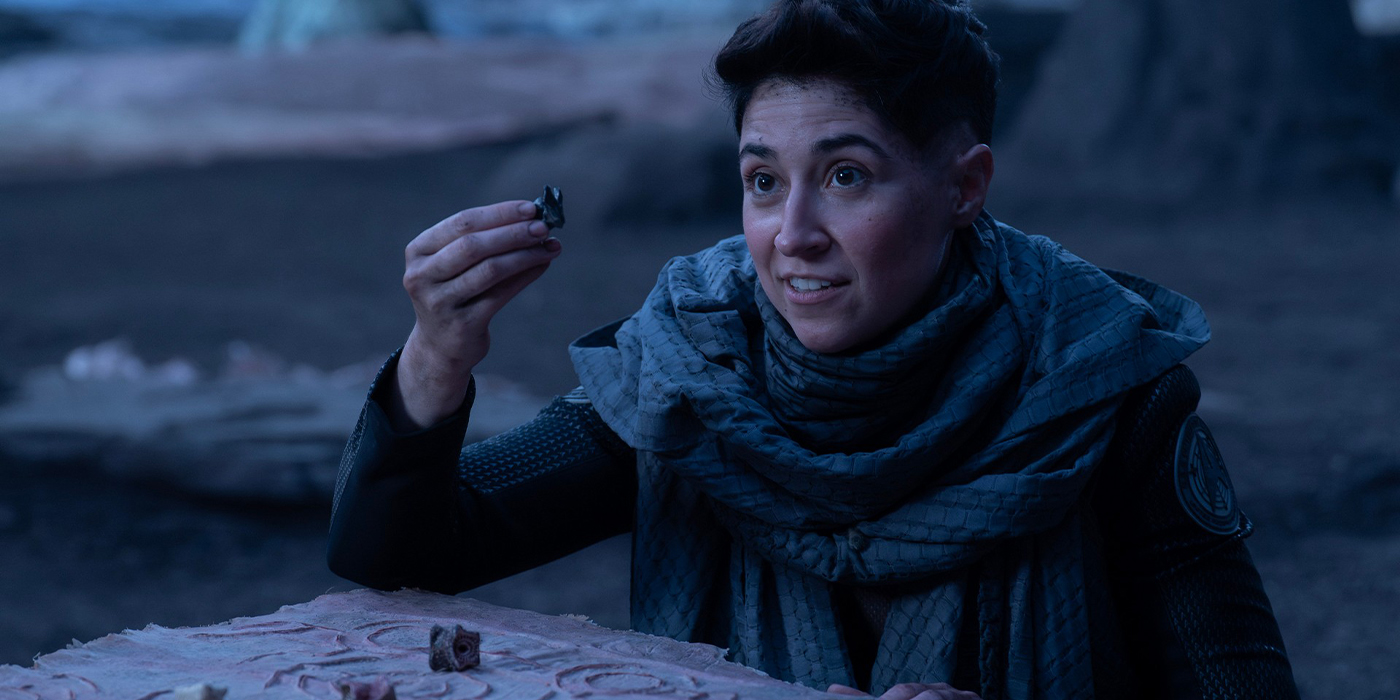 Melissa Navia dans le rôle d'Ortegas dans l'épisode 9 de la saison 3 de Strange New Worlds.
