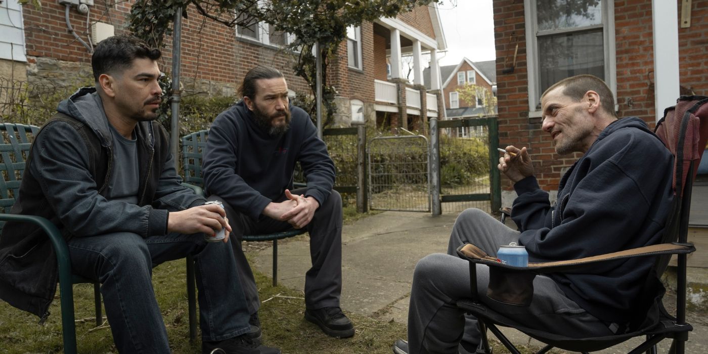 Raul Castillo, Tom Pelphrey, et Patrick Patrikios dans l'épisode 3 de Task.