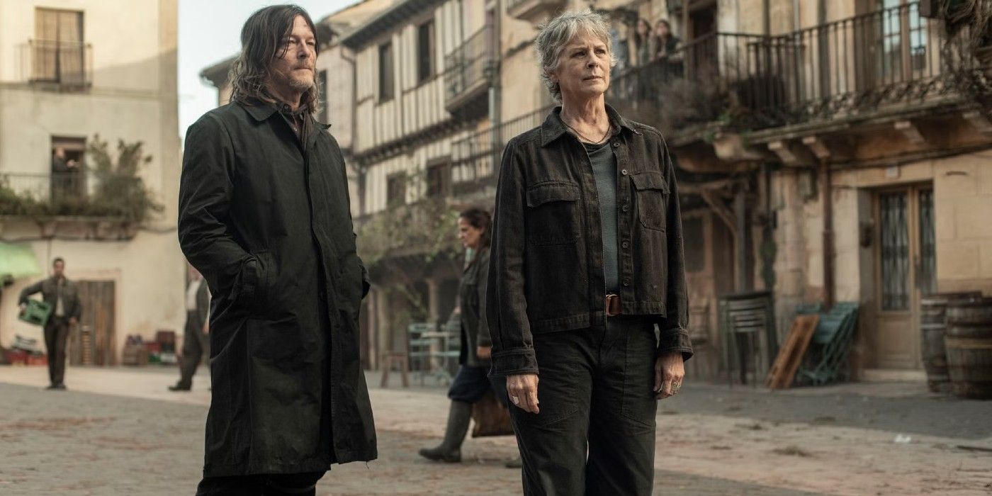 Daryl et Carol en pleine discussion tendue dans The Walking Dead : Daryl Dixon.