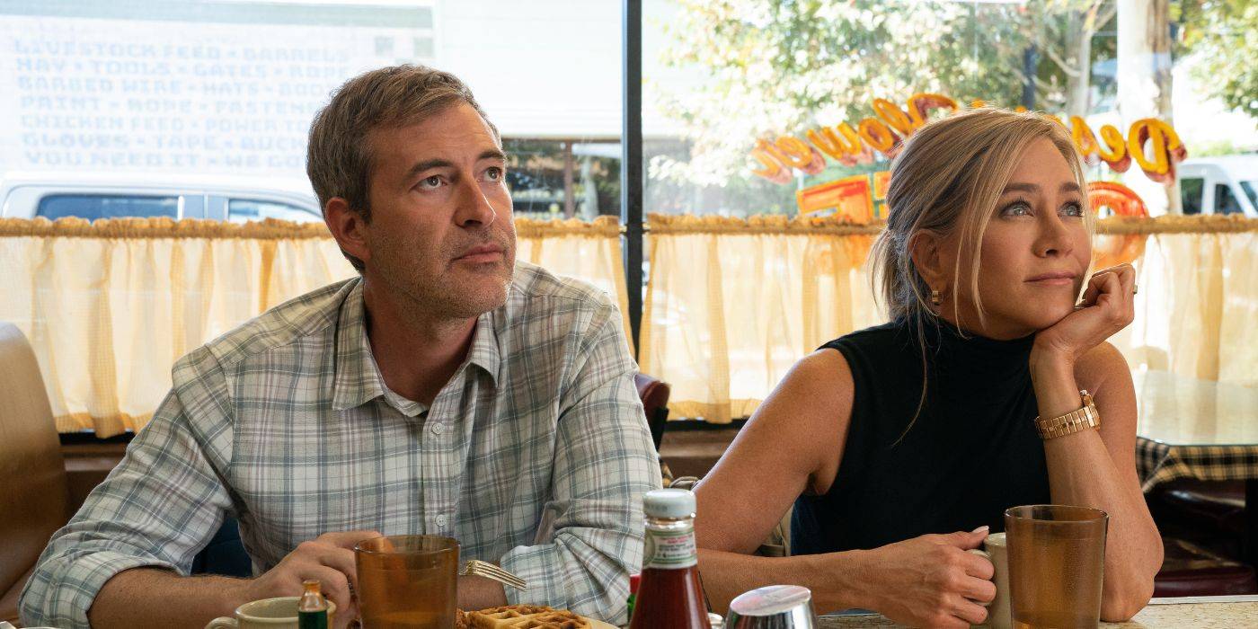 Mark Duplass et Jennifer Aniston dans The Morning Show.