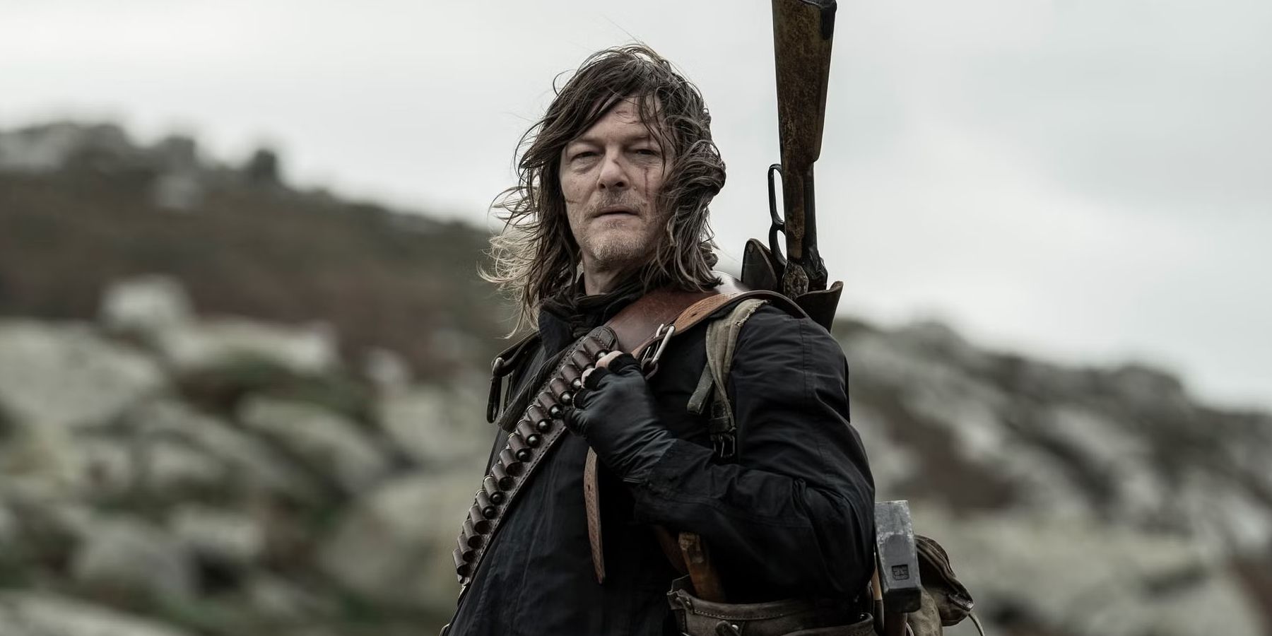 Norman Reedus dans l'épisode 1 de la saison 3 de The Walking Dead: Daryl Dixon.