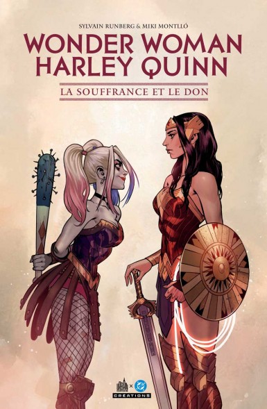 Couverture de Wonder Woman/Harley Quinn – La Souffrance et le Don chez Urban Comics.