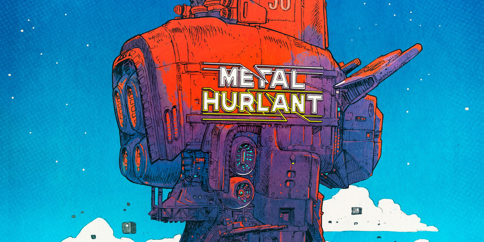 Affiche de l'exposition anniversaire de Métal Hurlant.