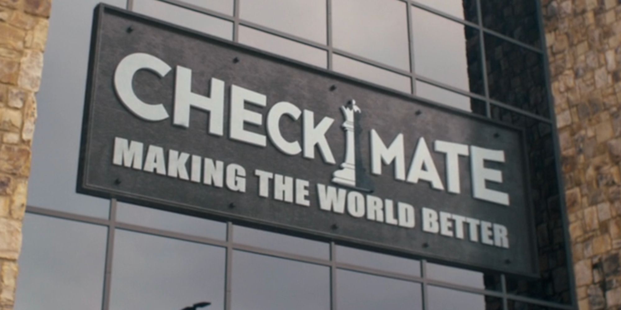 L'enseigne de Checkmate, l’équipe fondée par Chris, Adebayo et leurs alliés pour agir en dehors d’ARGUS.