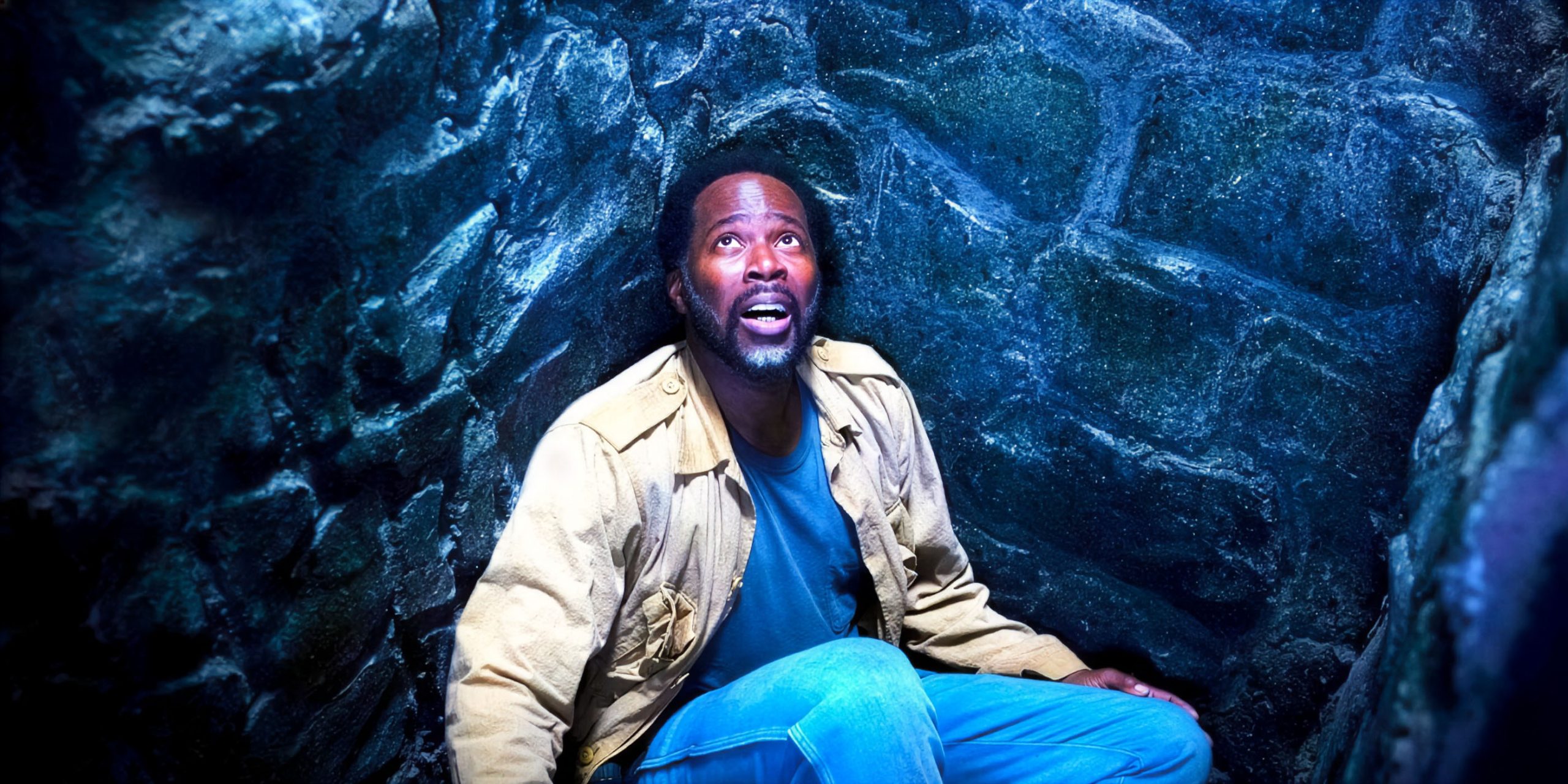 Harold Perrineau dans le rôle de Boyd Stevens au fond d'un puits dans la saison 2 de From