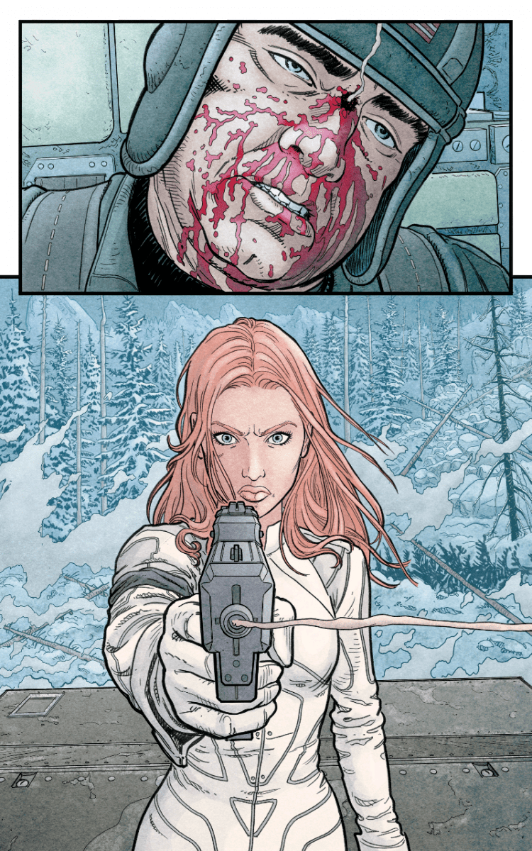 Un soldat américain abattu dans un extrait de We Stand on Guard de Brian K. Vaughan.