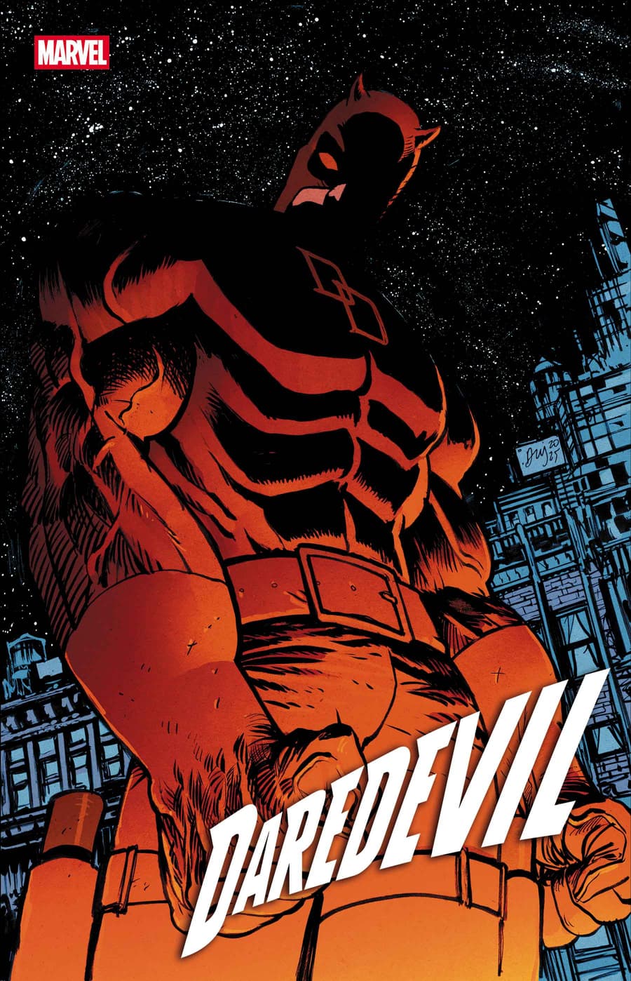 Variant Cover de Daredevil #1 (2026) dessinée par Daniel Warren Johnson.