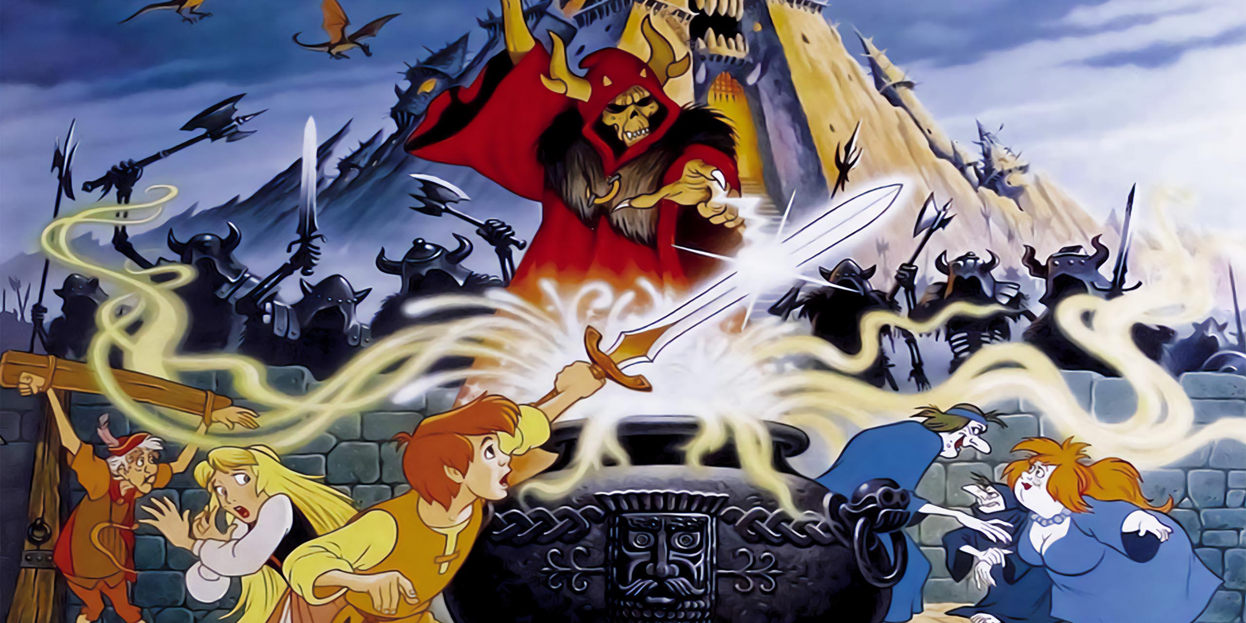 Affiche du film d'animation culte Taram et le Chaudron Magique.