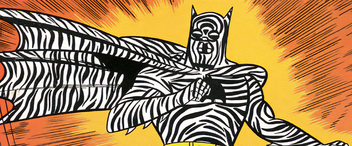 Batman dans son costume zébré dans DC Weird Tales and Fantasy.