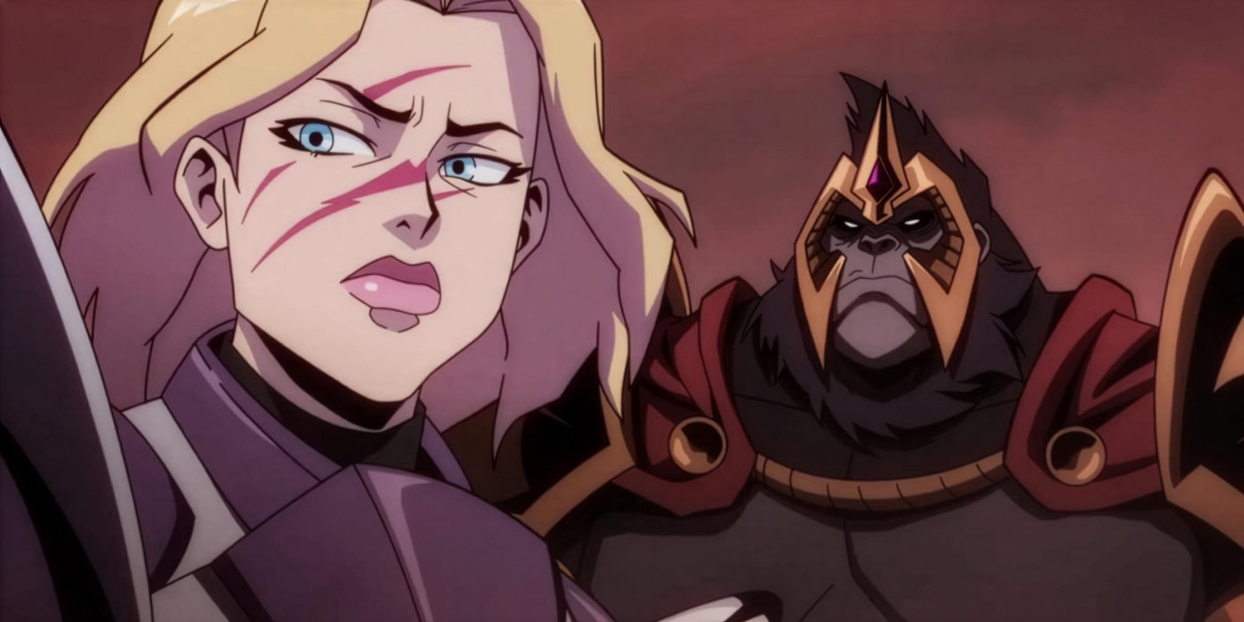 Ilana et Gorilla Grodd dans la série animée Creature Commandos.