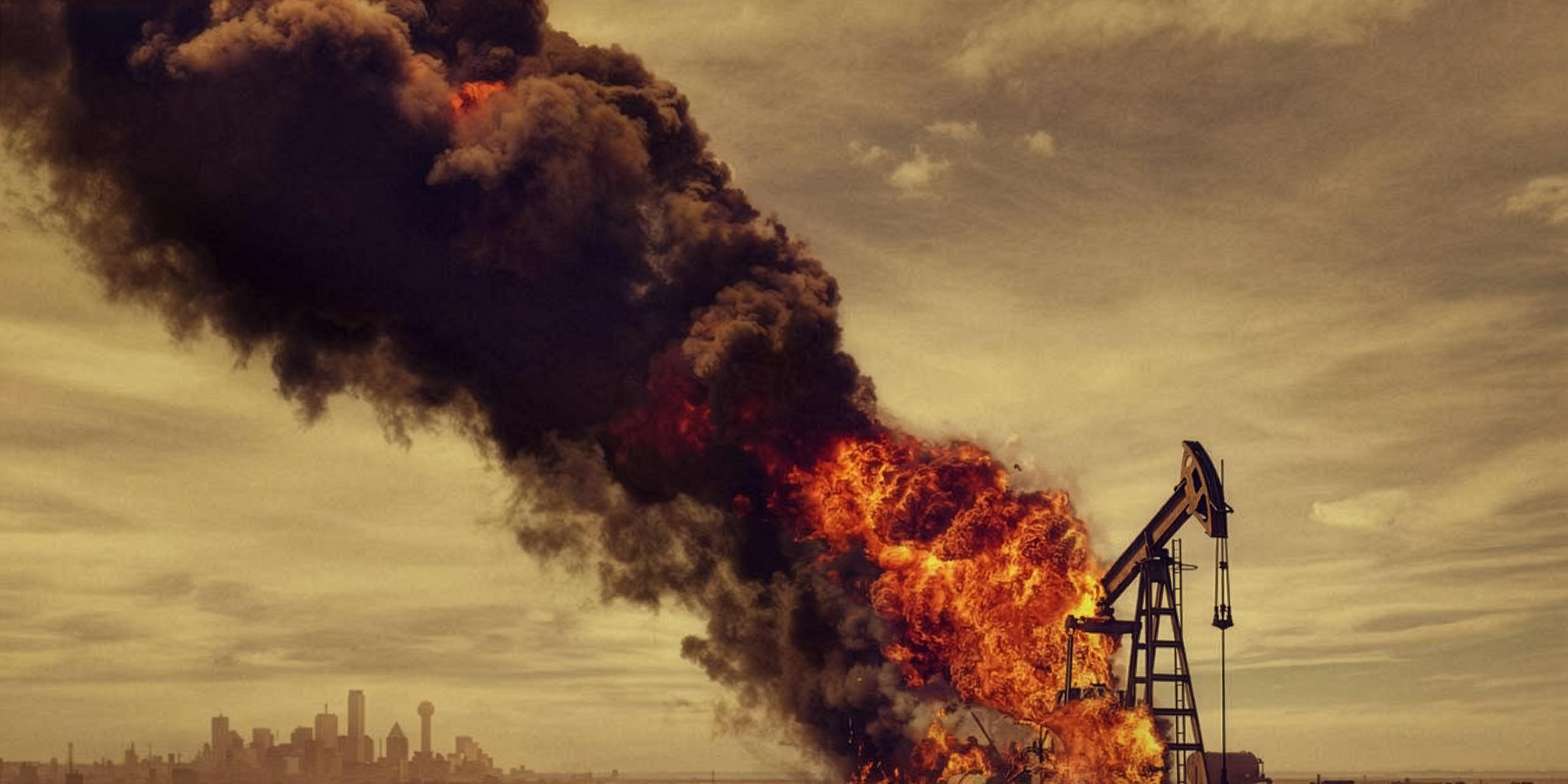 L'explosion des puits de pétrole dans la saison 1 de Landman.