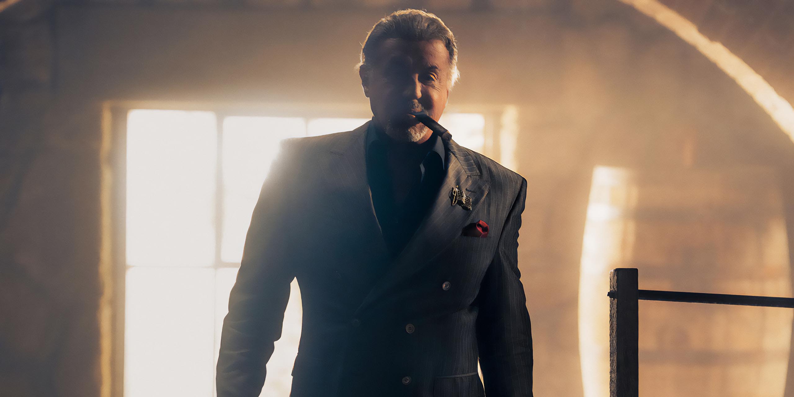 Sylvester Stallone dans le rôle de Dwight Manfredi dans l'épisode 8 de la saison 3 de Tulsa King.