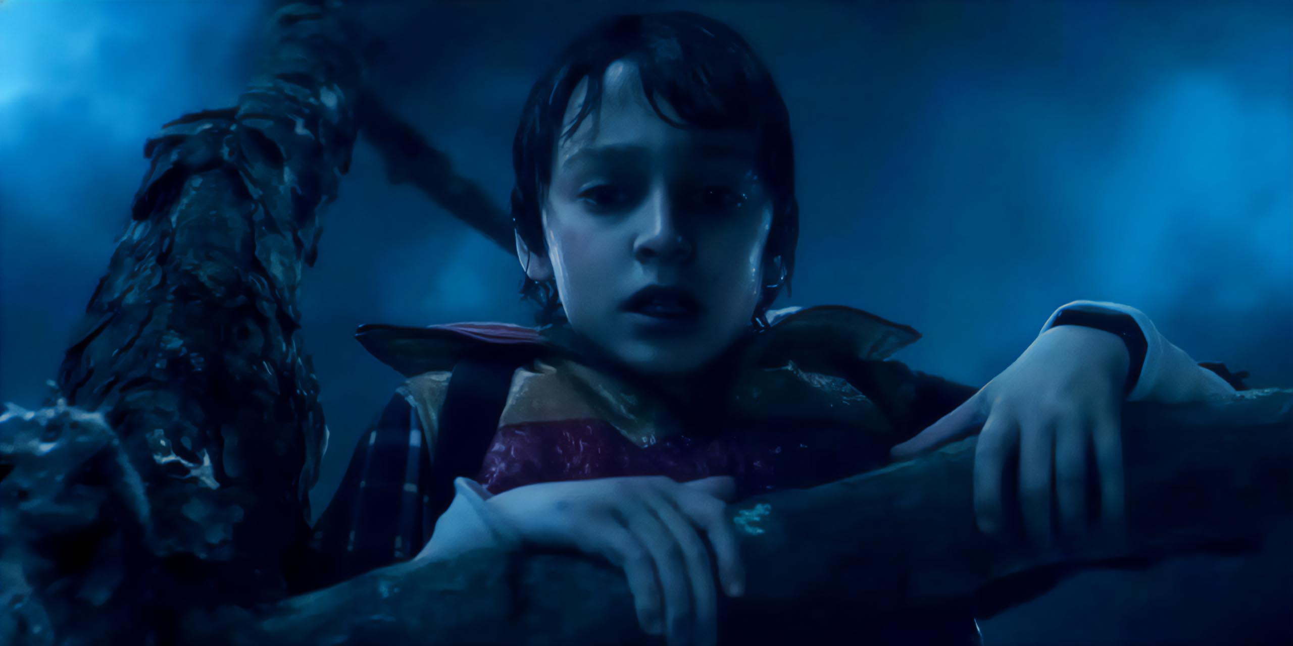 Will Byers dans le monde à l'envers dans un flashback de la saison 5 de Stranger Things.