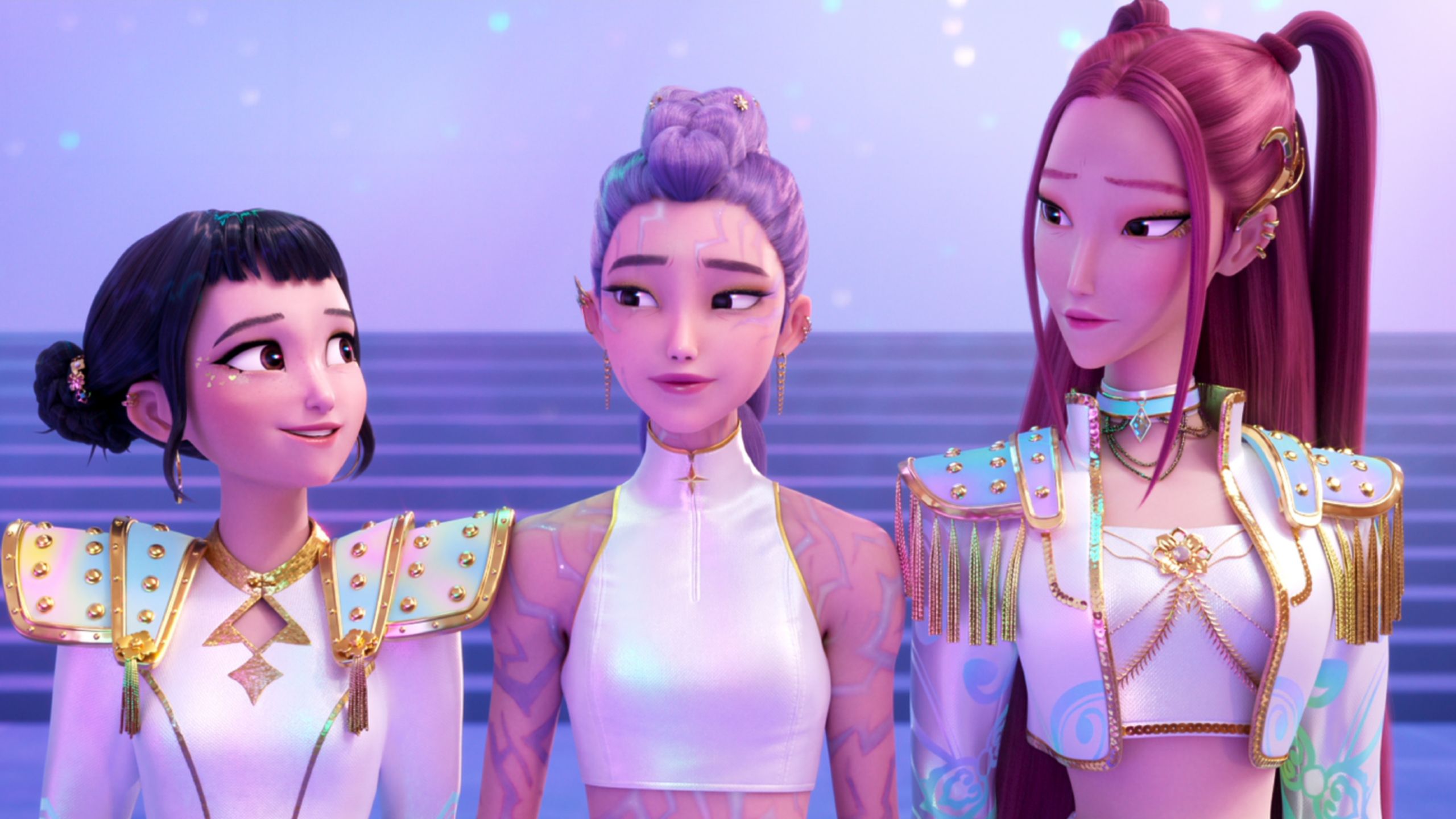 Zoey, Rumi et Mira à la fin de KPop Demon Hunters