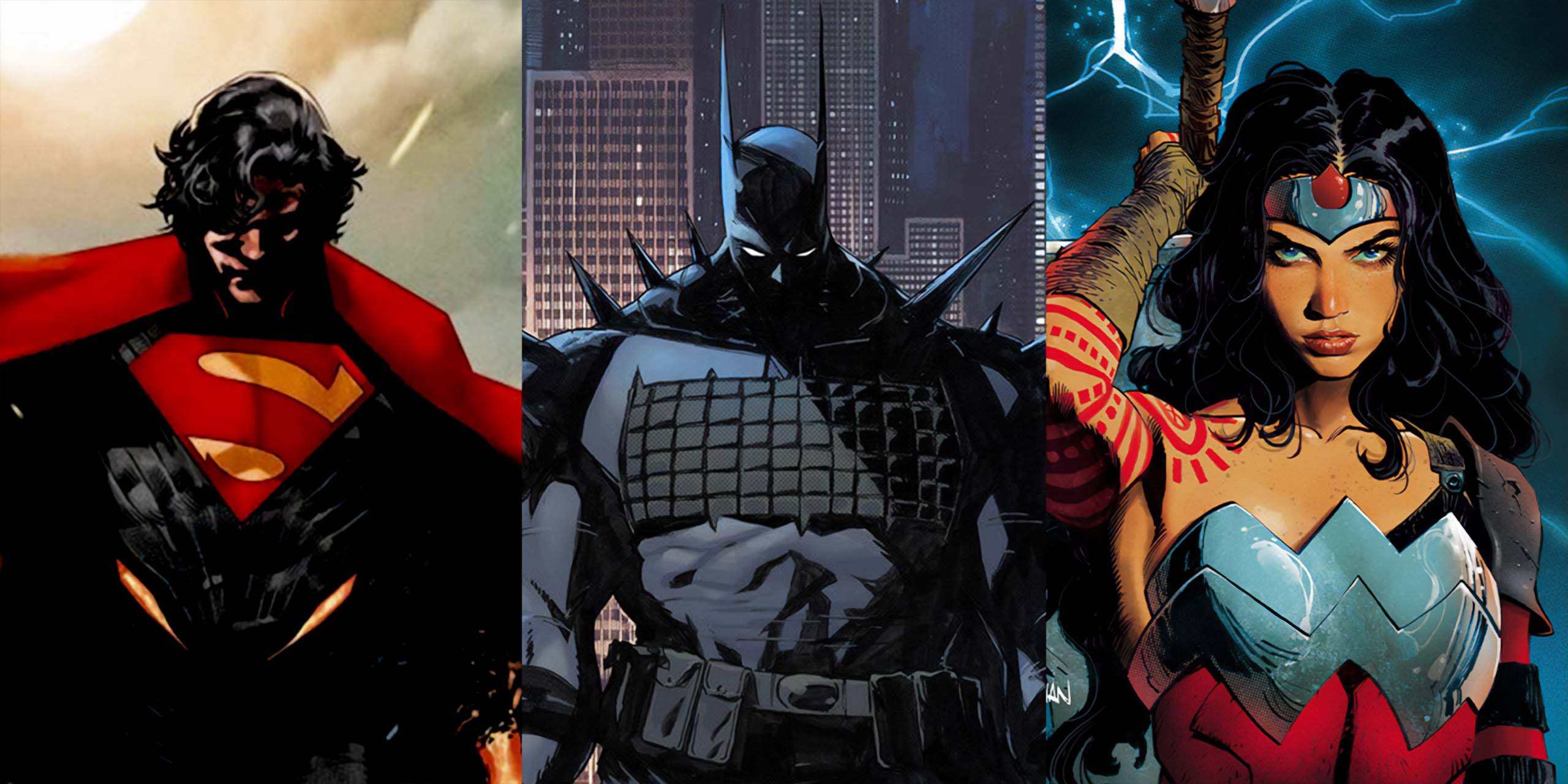 Les comics Absolute Batman, Superman et Wonder Woman de DC Comics, succès du classement des ventes 2025.
