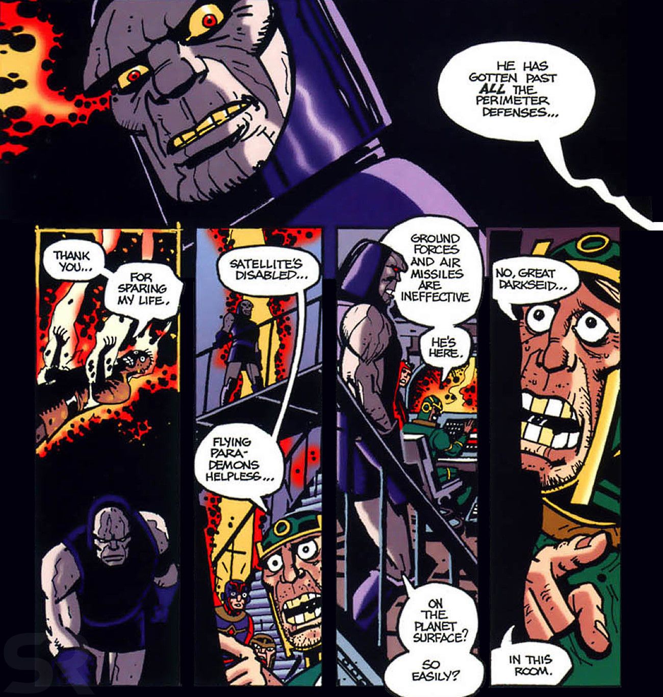 Darkseid prépare sa défense contre la venue du Père Noël dans DCU Holiday Bash #2 .